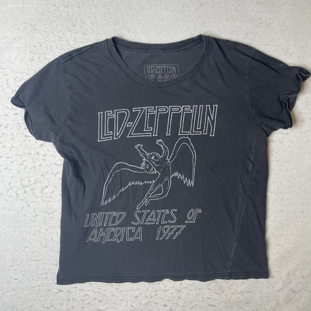 Led Zeppelin United States of America 1977 Graphic T Shirt Medium‎